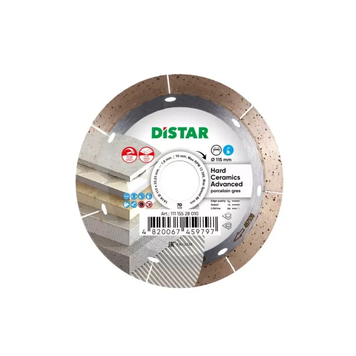 Distar - Ալմաստե սկավառակ  Distar Hard Ceramics Advanced 115x22.23x10x1.6 - 11115528010 - Ալմաստե Սկավառակներ