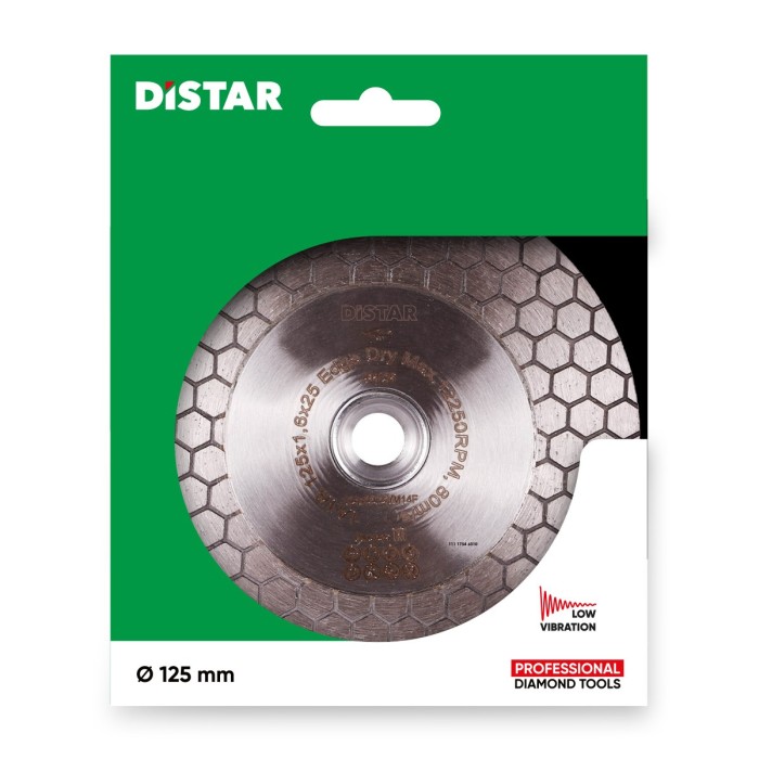 Distar - Ալմաստե կտրող սկավառակ 1A1R 125x22.22x25x1.6mm M14F Edge Dry - 11117546010 - Ալմաստե Սկավառակներ