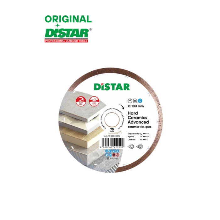 Distar - Սկավառակ ալմաստե կերամիկական սալիկի Distar 1A1R 180 Hard Ceramics Advanced 11120528014 - 11120528014 - Ալմաստե Սկավառակներ
