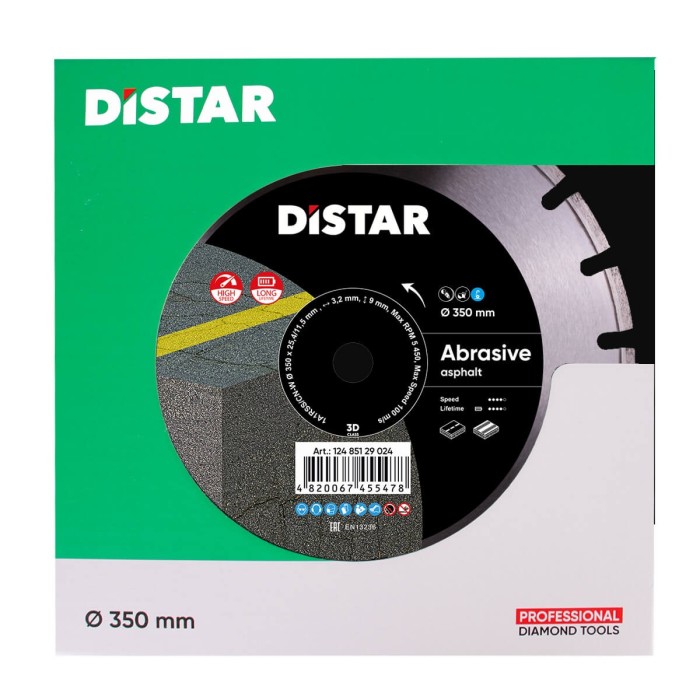 Distar - Ալմաստե կտրող սկավառակ 1A1RSS/C1-W 350x3,2/2,2x9x25,4-21 F4 Bestseller Abrasive - 12485129024 - Ալմաստե Սկավառակներ