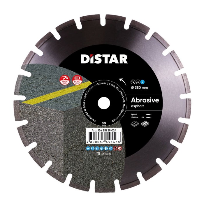Distar - Ալմաստե կտրող սկավառակ 1A1RSS/C1-W 350x3,2/2,2x9x25,4-21 F4 Bestseller Abrasive - 12485129024 - Ալմաստե Սկավառակներ