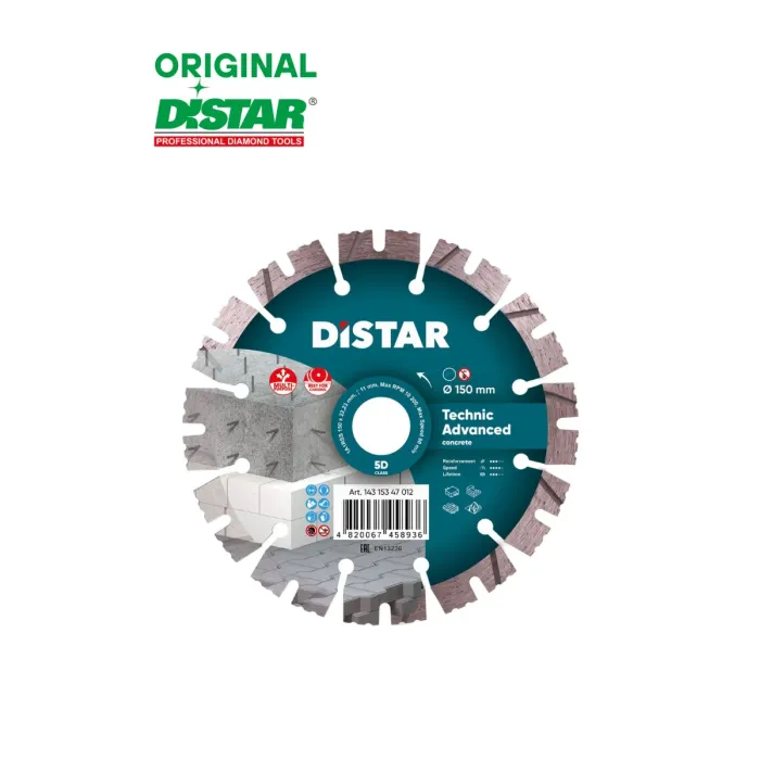 Distar - Ալմաստե կտրող սկավառակ 150 մմ Distar Technic Advanced 14315347012 - 14315347012 - Ալմաստե Սկավառակներ