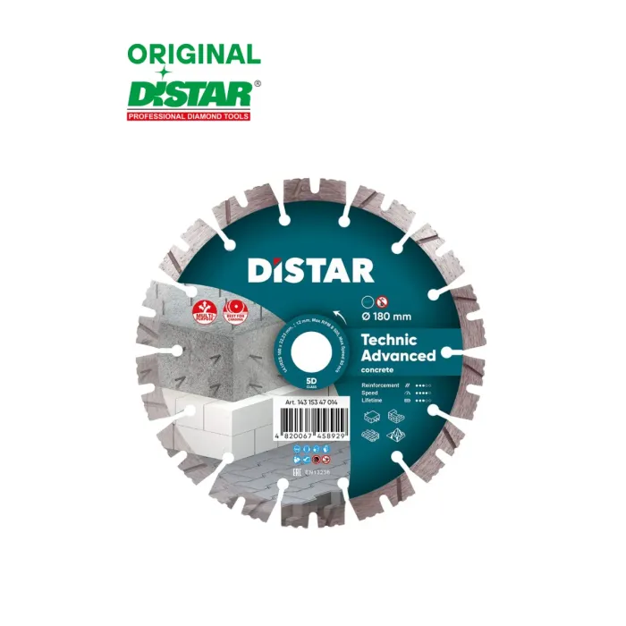 Distar - Ալմաստե կտրող սկավառակ 180 մմ Distar Technic Advanced 14315347014 - 14315347014 - Ալմաստե Սկավառակներ