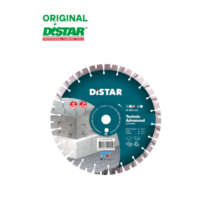 Distar - Ալմաստե կտրող սկավառակ 300 մմ Distar Technic Advanced 14320347022 - 14320347022 - Ալմաստե Սկավառակներ