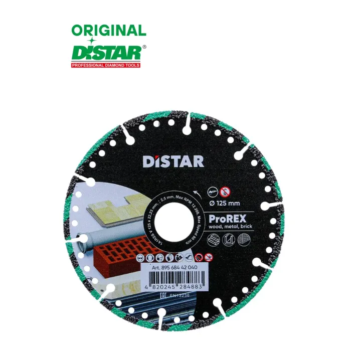 Distar - Ալմաստե կտրող սկավառակ  1A1RSS Rex 125х22.23х2.5 մմ DISTAR 89568442040 - 89568442040 - Ալմաստե Սկավառակներ