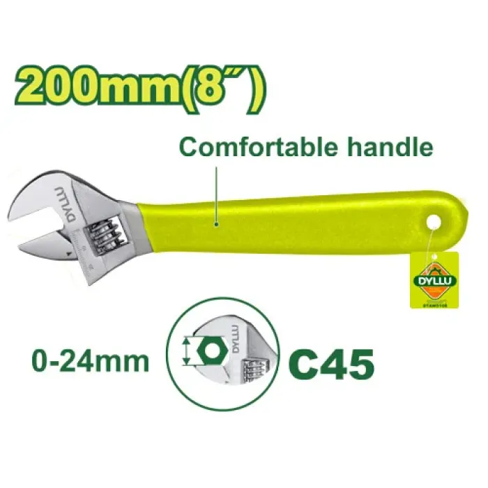 DYLLU - Կարգավորվող պտուտակաբանալի 200 մմ (8 դյույմ) DTAW5108 - DTAW5108 - Բանալիներ (ключи)