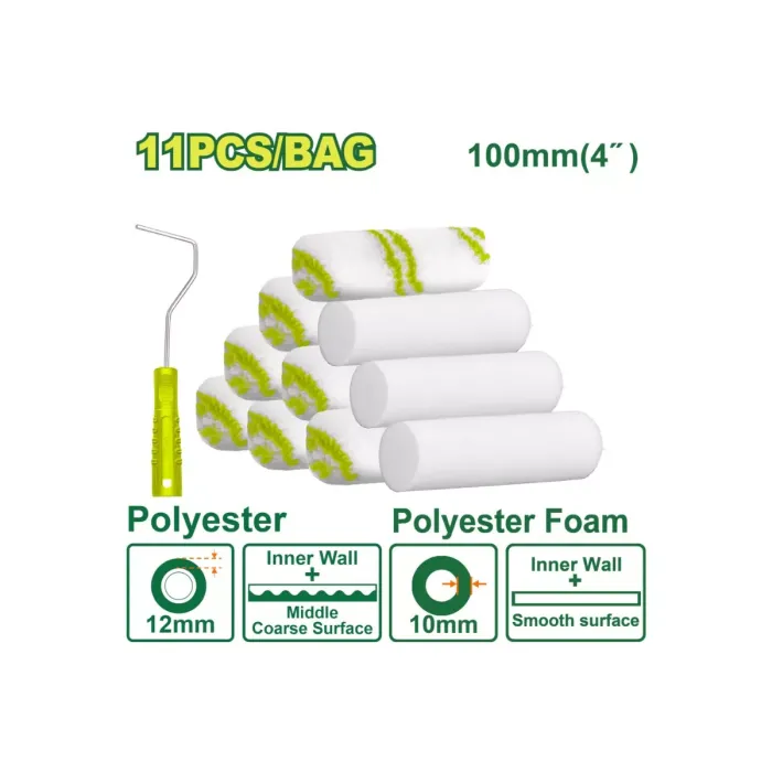 DYLLU - Ներսի պատերի ներկագլանների հավաքածու 100մմ DTCB5411 - DTCB5411 - Հարթաշուրթեր