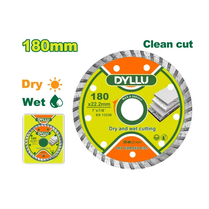 DYLLU - Ալմաստե սկավառակ տուրբո 180 x 22.2մմ DYLLU DTDC3K04 - DTDC3K04 - Ալմաստե Սկավառակներ