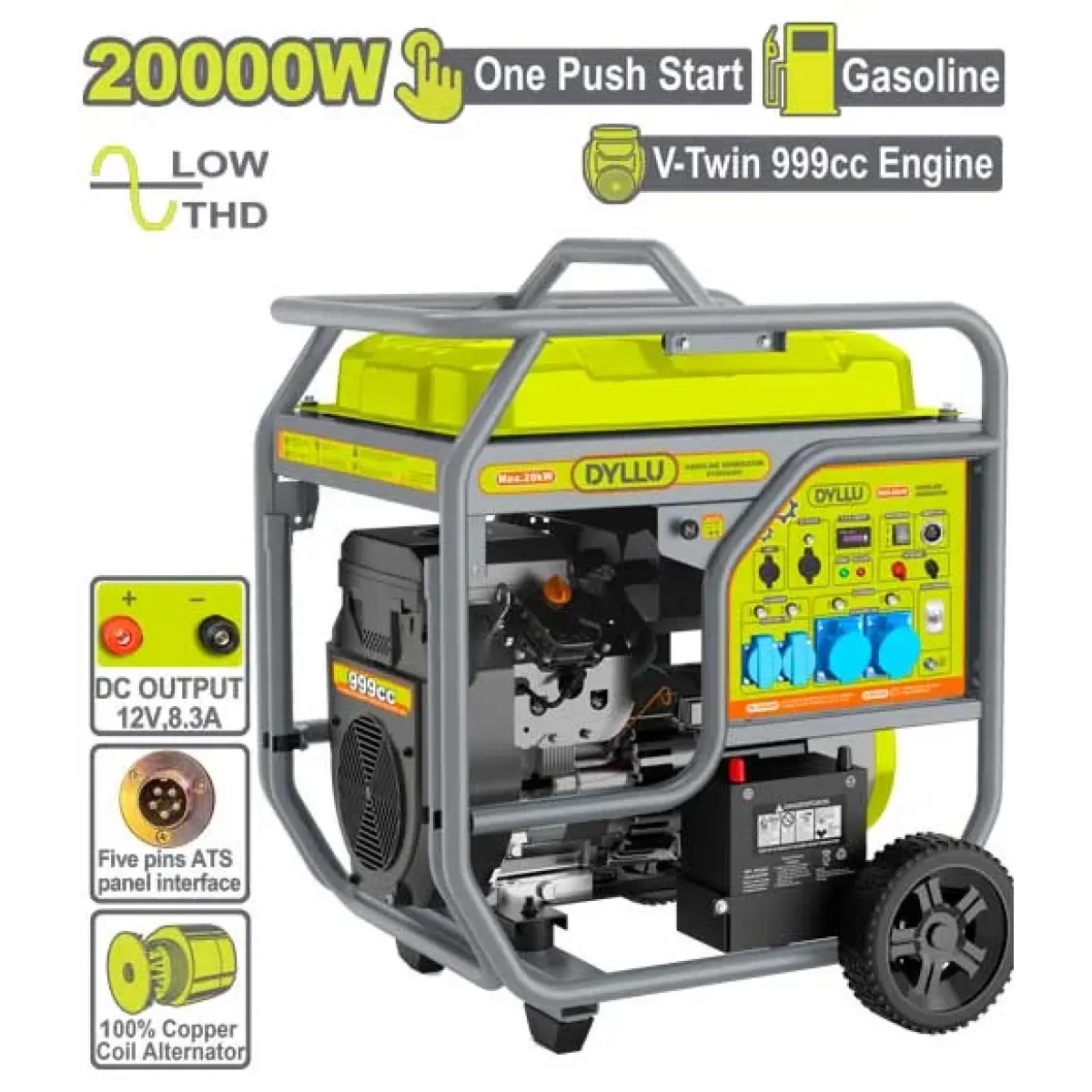 DYLLU - Բենզինային գեներատոր (մեկնարկիչով) 20000 Վտ Dyllu DTGEAA20V - DTGEAA20V - Գեներատորներ