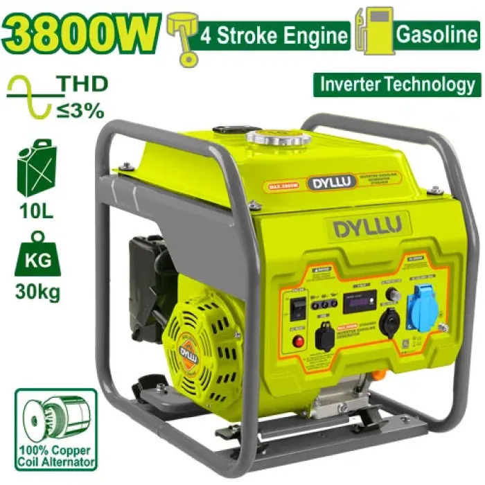 DYLLU - Ինվերտորային բենզինային գեներատոր 3800 Վտ DTGEAB06 - DTGEAB06 - Գեներատորներ
