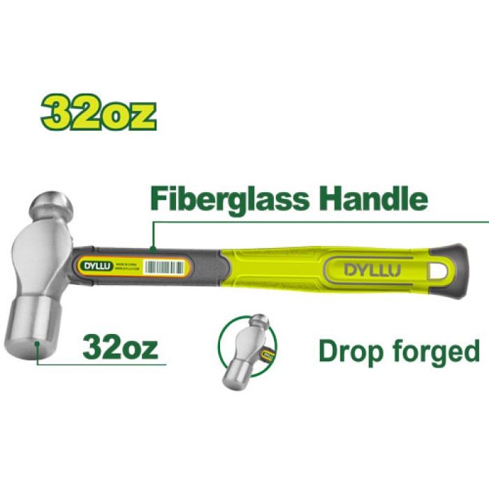 DYLLU - Գնդիկավոր մուրճ 900 գ DTHM5332 - DTHM5332 - Մուրճեր և կացիններ