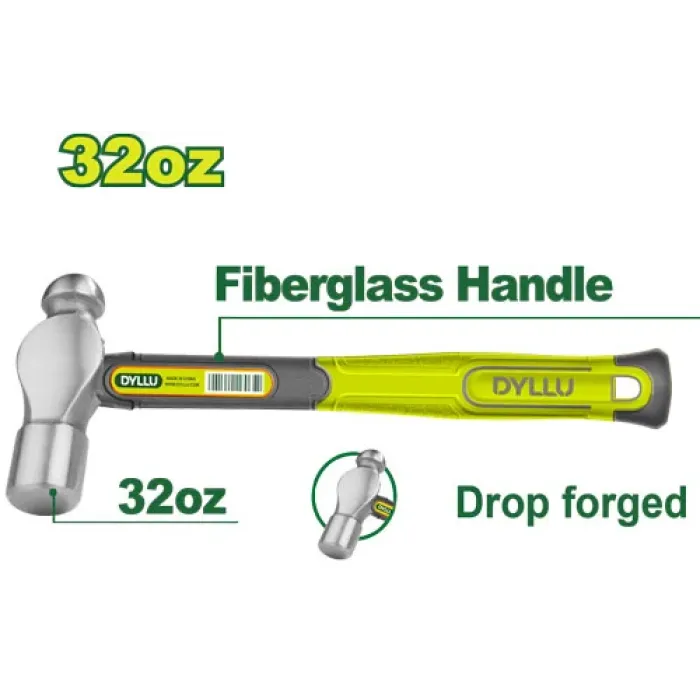 DYLLU - Գնդիկավոր մուրճ 900 գ DTHM5332 - DTHM5332 - Մուրճեր և կացիններ