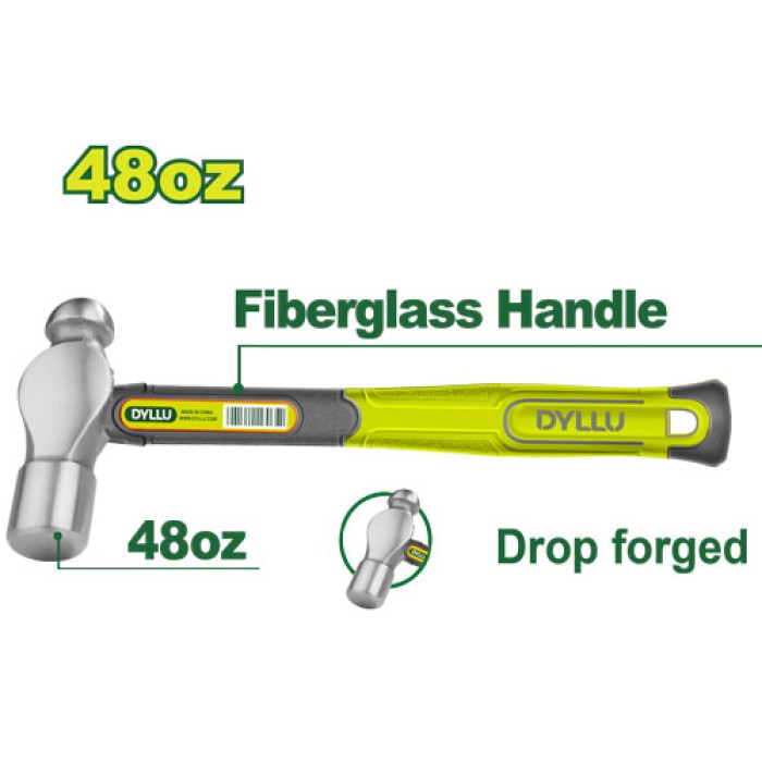 DYLLU - Գնդիկավոր մուրճ 1300 գ DTHM5348 - DTHM5348 - Մուրճեր և կացիններ