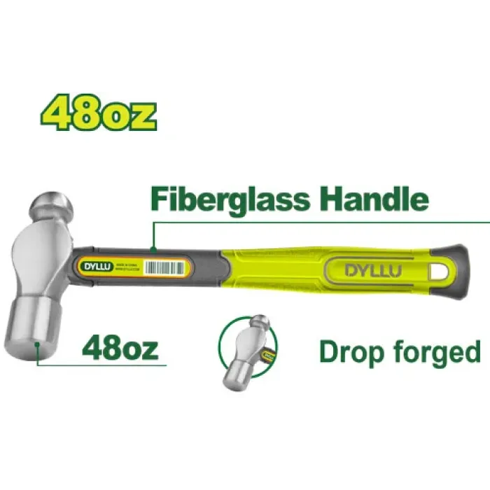 DYLLU - Գնդիկավոր մուրճ 1300 գ DTHM5348 - DTHM5348 - Մուրճեր և կացիններ