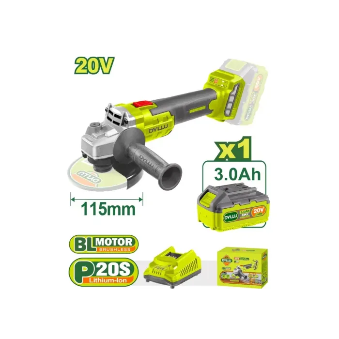 DYLLU - Անկյունային հղկող մեքենա (Բալգարկա) 20 Վ 115 մմ DTLAPM21 - DTLAPM21 - ԱՀՄ (Բալգարկաներ)