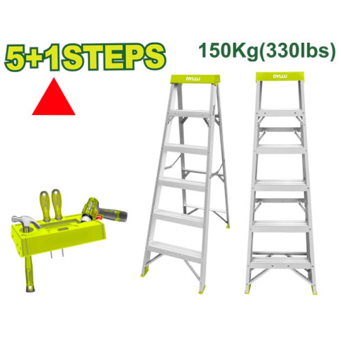 DYLLU - Ալյումինե միակողմանի աստիճան 5+1 քայլ DTLD2H05 - DTLD2H05 - Աստիճաններ