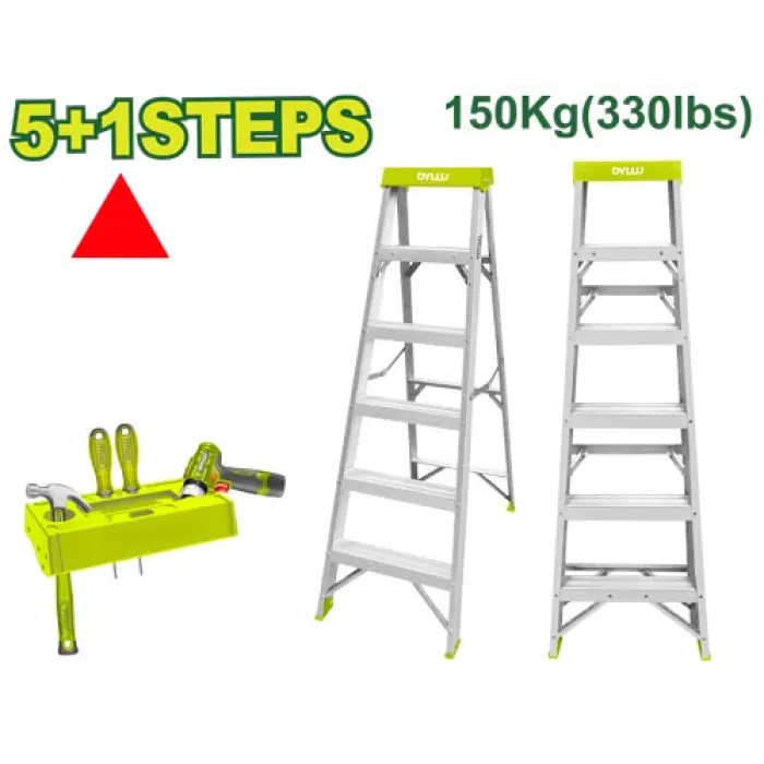 DYLLU - Ալյումինե միակողմանի աստիճան 5+1 քայլ DTLD2H05 - DTLD2H05 - Աստիճաններ