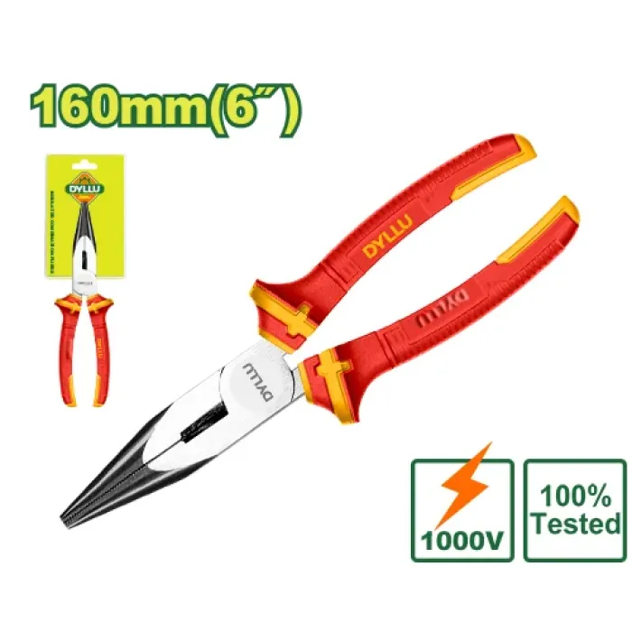 DYLLU - Երկար քթով դիէլեկտրիկ տափակաբերան հարթաշուրթ 160 մմ DTPL1936 - DTPL2936 - Հարթաշուրթեր