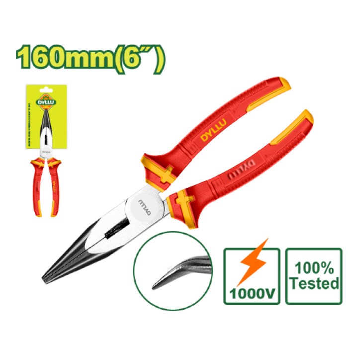 DYLLU - Երկար  կեռ քթով դիէլեկտրիկ տափակաբերան հարթաշուրթ 160 մմ DTPL4936 - DTPL4936 - Հարթաշուրթեր