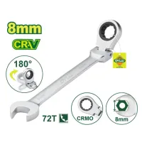 Ճկուն համակցված  բանալի ճռիկով 141 մմ (Չափս՝ 8 մմ) DTSA6108