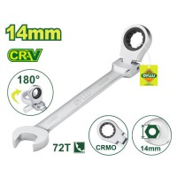 Ճկուն համակցված  բանալի ճռիկով 193 մմ (Չափս՝ 14 մմ) DTSA6114