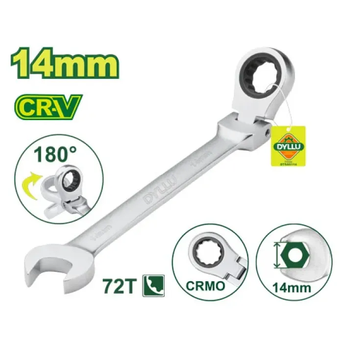 DYLLU - Ճկուն համակցված  բանալի ճռիկով 193 մմ (Չափս՝ 14 մմ) DTSA6114 - DTSA6114 - Բանալիներ (ключи)