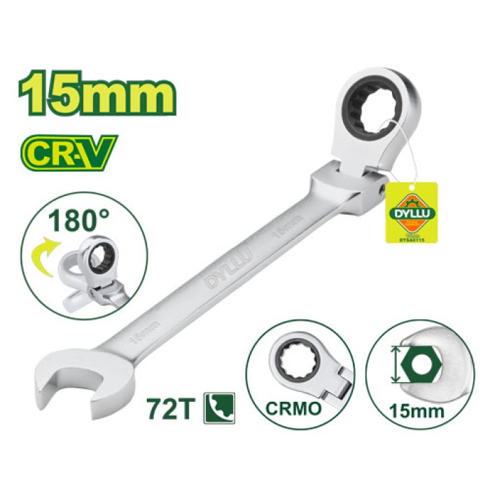 DYLLU - Ճկուն համակցված  բանալի ճռիկով 205 մմ (Չափս՝ 15 մմ) DTSA6115 - DTSA6115 - Բանալիներ (ключи)
