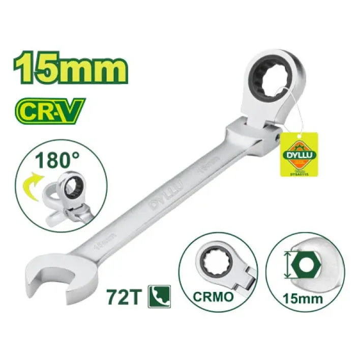 DYLLU - Ճկուն համակցված  բանալի ճռիկով 205 մմ (Չափս՝ 15 մմ) DTSA6115 - DTSA6115 - Բանալիներ (ключи)