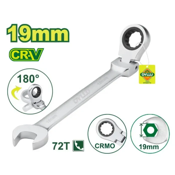 DYLLU - Ճկուն համակցված  բանալի ճռիկով 252 մմ (Չափս՝ 19 մմ) DTSA6119 - DTSA6119 - Բանալիներ (ключи)
