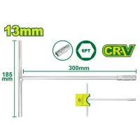 T-բռնակով վարդակի բանալի 185x300 մմ (Չափս՝ 13 մմ) DTTH1113