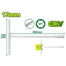 T-բռնակով վարդակի բանալի 185x300 մմ (Չափս՝ 13 մմ) DTTH1113