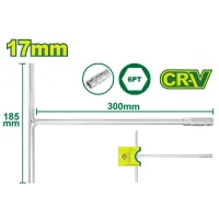 T-բռնակով վարդակի բանալի 185x300 մմ (Չափս՝ 17 մմ) DTTH1117