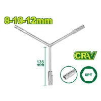 Y-տեսքով վարդակի բանալի 135 մմ (Չափս՝ 8-10-12 մմ) DTTH2101