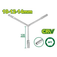 Y-տեսքով վարդակի բանալի 135 մմ (Չափս՝ 10-12-14 մմ) DTTH2102