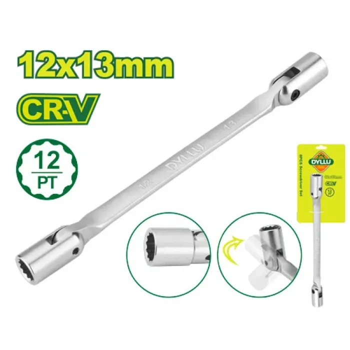 DYLLU - Երկկողմանի ճկուն վարդակով բանալի 215 մմ (Չափս՝ 12x13 մմ) DTTH2E03 - DTTH2E03 - Բանալիներ (ключи)