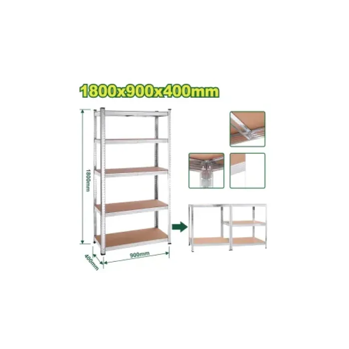 DYLLU - Պահեստավորման դարակներ 5-հարկանի DYLLU DTTS1A94 1800x900x400մմ - DTTS1A94 - Պահեստավորման Դարակներ