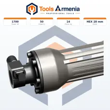 Հարվածային մուրճ 1700 Վտ, 50 Ջ EMTOP EDBRH1703
