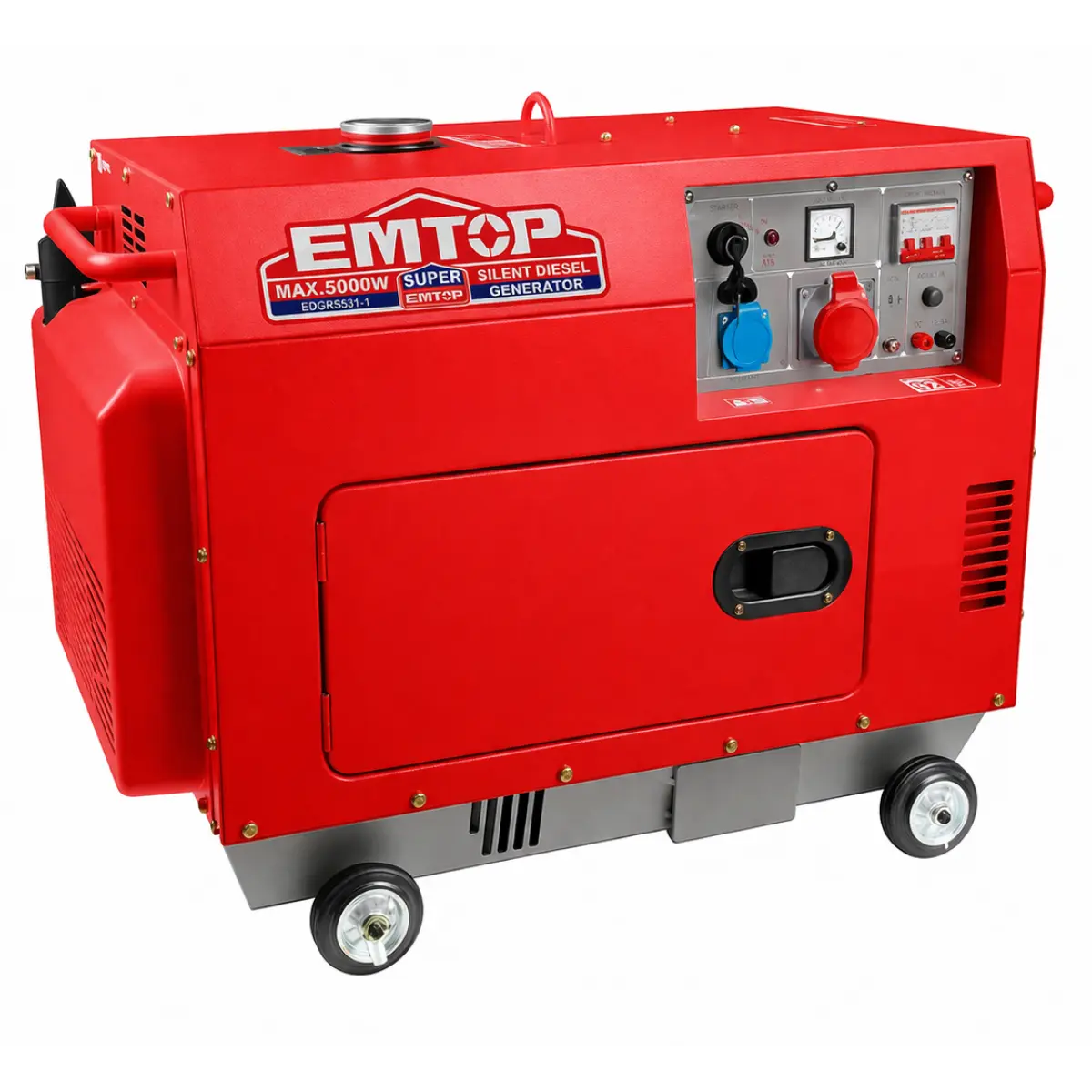 դիզելային գեներատոր EMTOP EDGRS531-1 5000 Վտ եռաֆազ ԱՓՀ կափարիչով