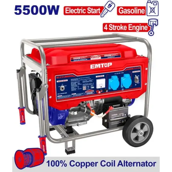 EMTOP EGGRD5511 բենզինային գեներատոր 5.5 կՎտ 220 Վ