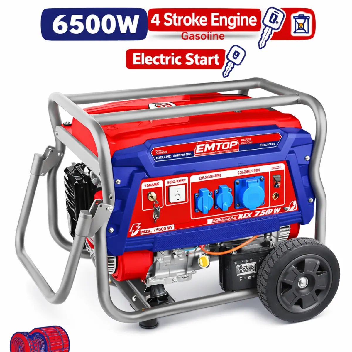 EMTOP EGGRD6511 բենզինային գեներատոր 6.5 կՎտ 220 Վ
