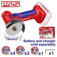 Մարտկոցային Անկյունային Հղկող Մեքենա - (Փոքր Բալգարկա) |EMTOP ELAG7601 20Վ, 76մմ 