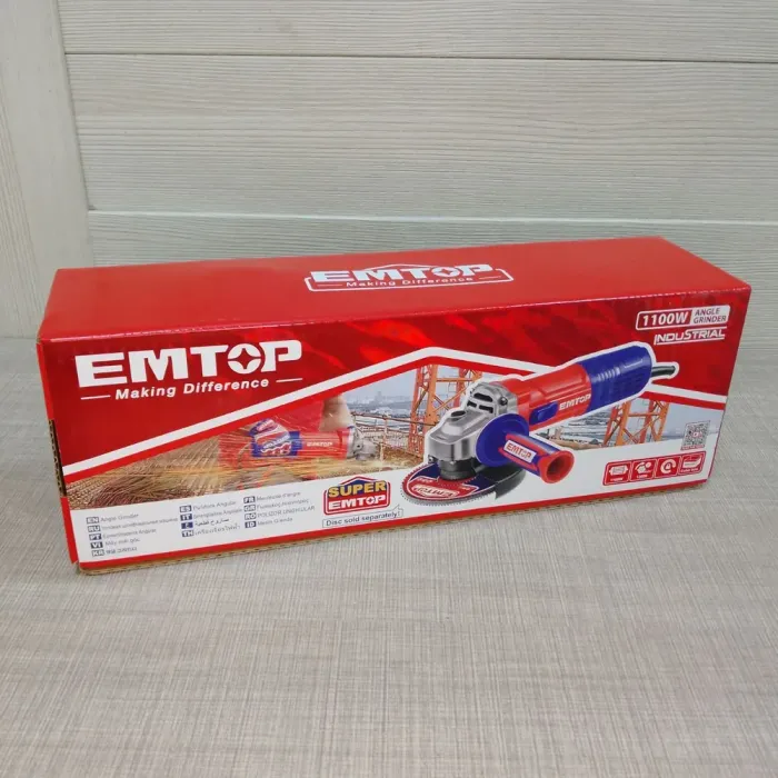 EMTOP EAGR11051 անկյունային հղկող մեքենա՝ 1100 Վտ, 125 մմ սկավառակ