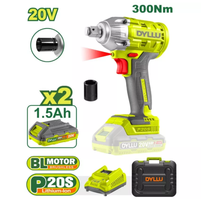 Cordless impact wrench 20 V / 1.5 A / 300 Nm / DTCD1512