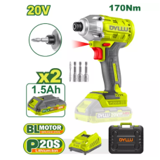 Cordless Impact Driver 20 V / 1.5 A / 170 Nm / Brushless motor / DTCD1512