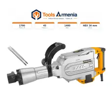Հարվածային մուրճ 1700 Վտ, 45 Ջ INGCO PDB17008