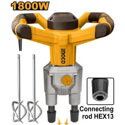 INGCO MX218008 շինարարական խառնիչ՝ 1800 Վտ, 120 մմ