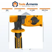 Էլեկտրական հորատիչ 800 Վտ, 2.5 Ջ INGCO RGH9028