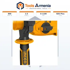 Էլեկտրական հորատիչ 800 Վտ, 2.5 Ջ INGCO RGH9028