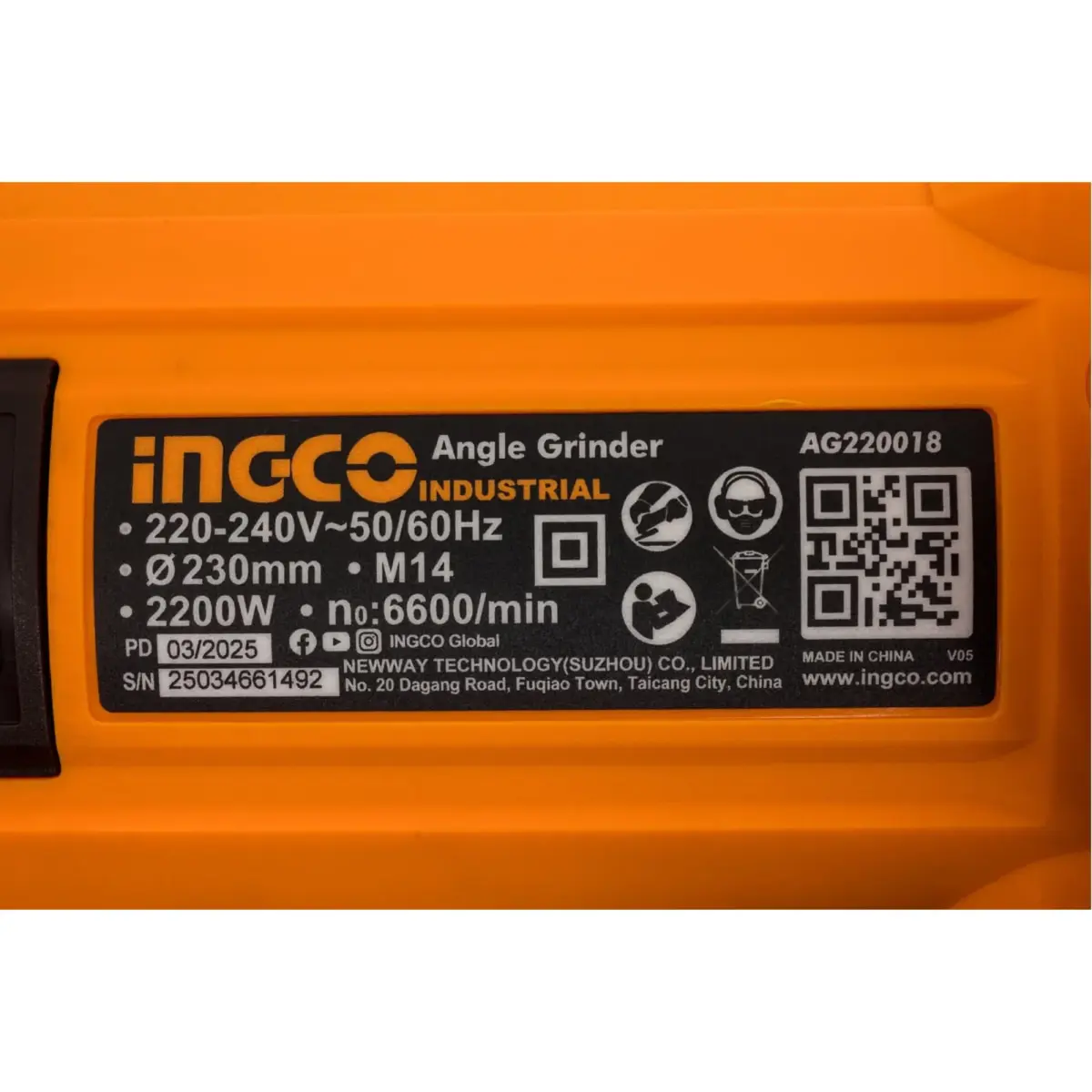 INGCO AG220018 angle grinder
