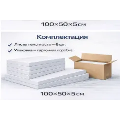 Փրփրապլաստ Շինարարական I կարգ 5x50x100 սմ M 15